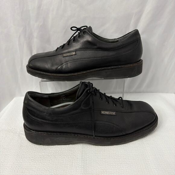 Mephisto Mens 11.5 Black Leather Goodyear Welt Air Relax Shoes - Picture 7 of 9